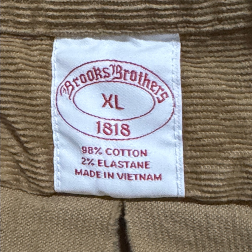 Brooks Brothers Corduroy Western Shirt Jacket Shacket Tan Relaxed Fit X-Large - Picture 7 of 8